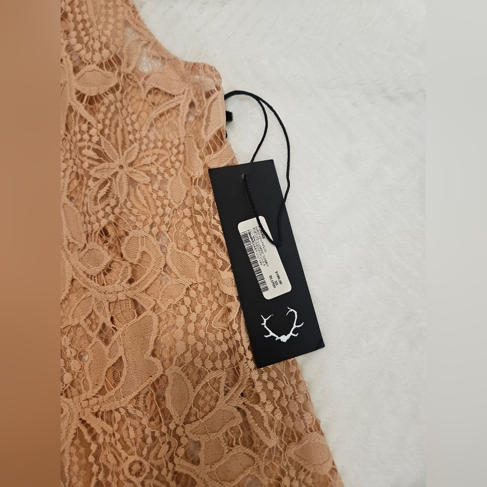 For Love & Lemon Summer Lilly Fairycore Mini Dress Pale Blush Size XS NWT - Picture 13 of 15